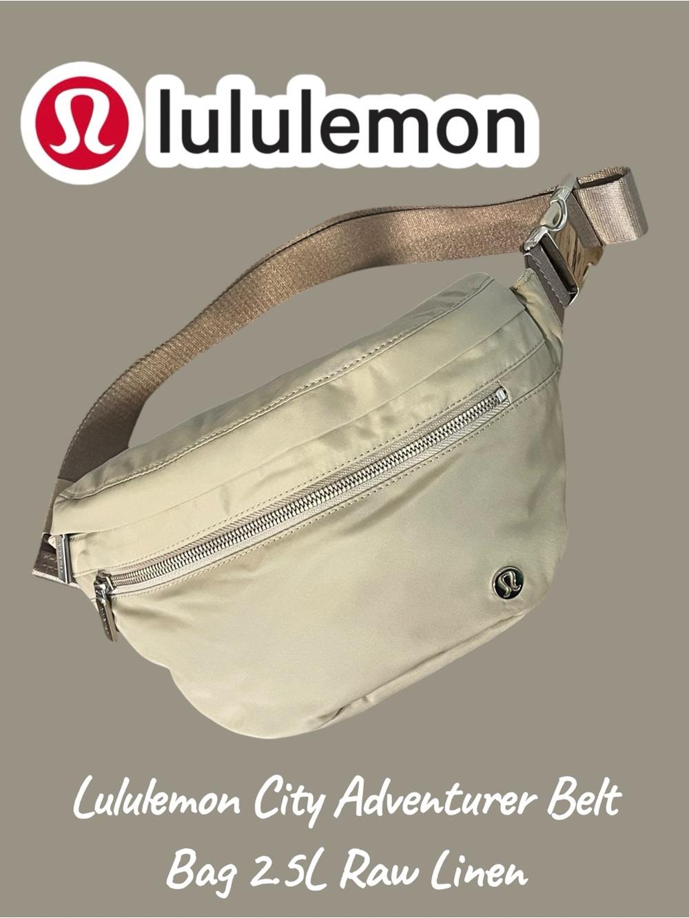 NWOT Lululemon City Adventurer Crossbody and Belt Bag 2.5L in Raw Linen